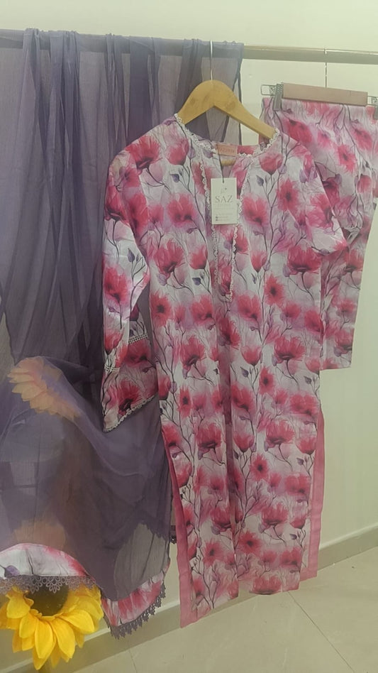 Gulbahaar- 3 Piece Lawn Printed Suit
